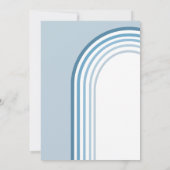 ブルートーンボーイレインボーベビーベビーシャワー 招待状 (裏面)