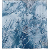 ブルートーンマーブル シャワーカーテン (正面)