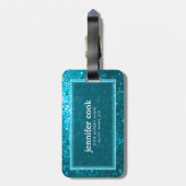 ブルートーンレトログリッターとスパーク2 ラゲッジタグ (裏面縦)