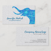 ブルートーンレトロフローラゾウ 名刺 (正面/裏面)