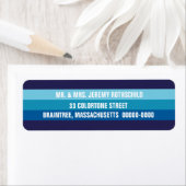 ブルートーン差出人住所ラベル ラベル (インサイチュ)