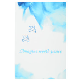 ブルートーン抽象芸術ウォーターカラーピースウォールアート メタルプリント