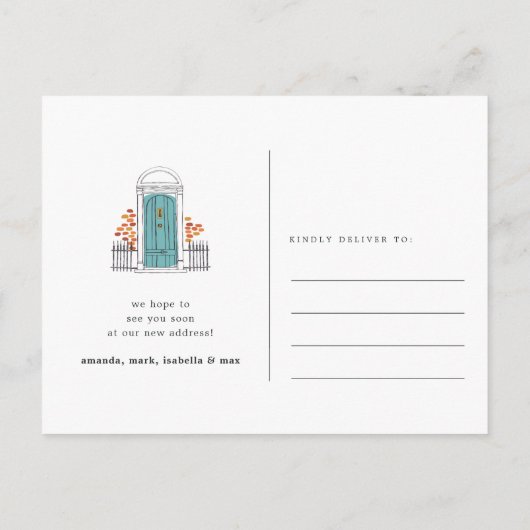 ブルードアの移動発表 案内ポストカード (裏面)