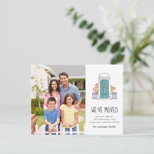 ブルードアの移動発表 案内ポストカード (スタンド正面)