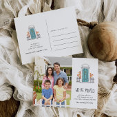 ブルードアの移動発表 案内ポストカード