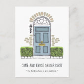 ブルードアの移動発表 案内ポストカード (正面)