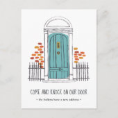 ブルードアの移動発表 案内ポストカード (正面)