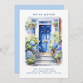 ブルードアの移動発表 案内状 (正面/裏面)