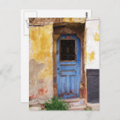 ブルードアオンザギリシャ島ミコノス ポストカード (正面/裏面)