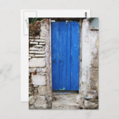 ブルードアキャニア旧市街クレタ ポストカード (正面/裏面)