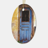 ブルードアギリシャ素朴ヴィンテージギリシャ セラミックオーナメント (左)