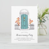 ブルードア引っ越し祝いパーティーパーティの招待状 招待状 (スタンド正面)