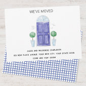 ブルードア我々は新しい家に移動した 案内状