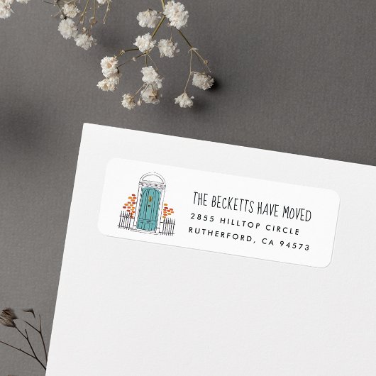 ブルードア移動告知差出人住所 ラベル