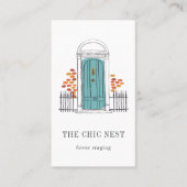 ブルードア |ホームステージングまたはインテリアデザイン 名刺 (正面)