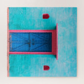 "ブルードア、モロッコ"、旅行写真パズル ジグソーパズル (横)