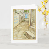 ブルードア/壁グラフィティ/ハッピーバースデー カード (黄色い花)