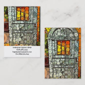 ブルードカッコいいア南西コートヤード木製ドア 名刺 (正面/裏面)