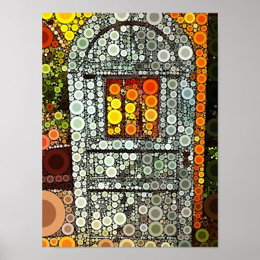 ブルードクールア南西コートヤードウッドドア ポスター (正面)