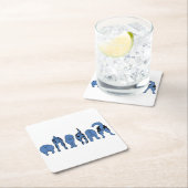 ブルードッグお尻 スクエアペーパーコースター (インサイチュ)