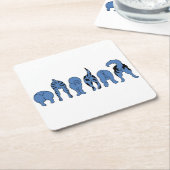 ブルードッグお尻 スクエアペーパーコースター (アングル)