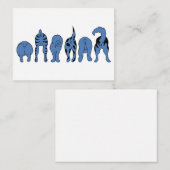ブルードッグお尻 ノートカード (正面/裏面)