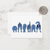 ブルードッグお尻 ノートカード (正面/裏面インサイチュ)