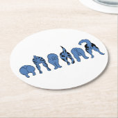 ブルードッグお尻 ラウンドペーパーコースター (アングル)