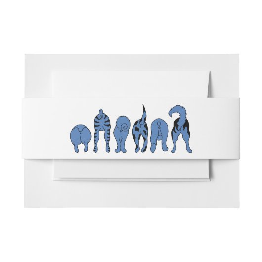 ブルードッグお尻 招待状ベリーバンド (正面例)