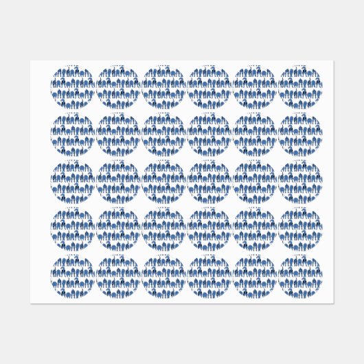 ブルードッグのお尻パターン ラベル (シート)