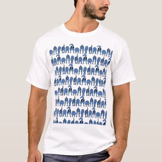 ブルードッグのお尻パターン Tシャツ (正面)
