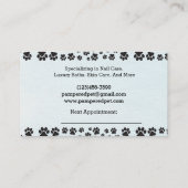 ブルードッググルーミングドッグスパ 予約カード (裏面)