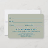 ブルードッググルーミングペット搭乗券 (裏面)