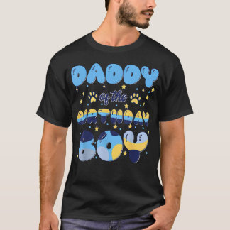 ブルードッグテーマパーティーファミリー お誕生日おめでとうパパ Tシャツ