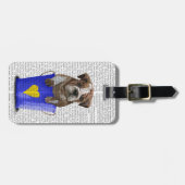 ブルードッグバケットのラブブルー ラゲッジタグ (正面横)