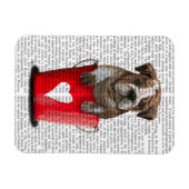 ブルードッグバケットのラブレッド マグネット (横)