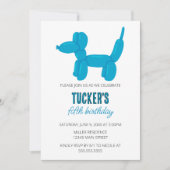 ブルードッグバルーンアニマルバースデーパーティー 招待状 (正面)