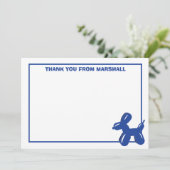 ブルードッグバルーン動物誕生日サンキューカード サンキューカード (スタンド正面)