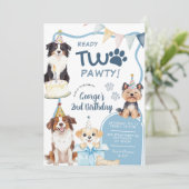 ブルードッグレディーツポーティ誕生日 招待状 (スタンド正面)