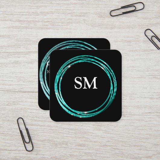 ブルードットサークルエレガンスクエア名刺 スクエア名刺 (正面/裏面インサイチュ)