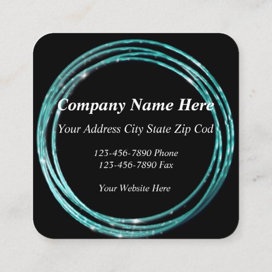 ブルードットサークルエレガンスクエア名刺 スクエア名刺 (裏面)