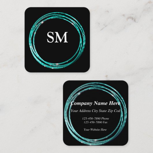 ブルードットサークルエレガンスクエア名刺 スクエア名刺 (正面/裏面)