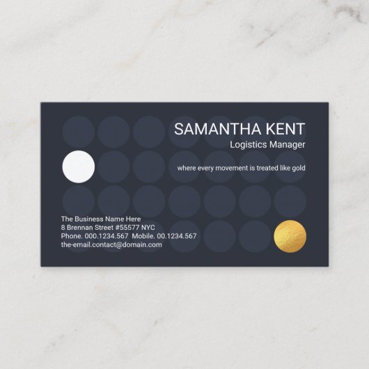 ブルードットシティムービング金ゴールド貨物ロジスティック引越し業者 名刺 (正面)