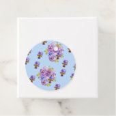 ブルードットパンシーフラワーシャビーシックレトロフローラ フェイバータグ (インサイチュ)