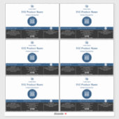 ブルードットミニマルQRコード大製品ラベル シール (シート)