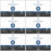 ブルードットミニマルQRコード大製品ラベル シール (正面)