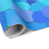 ブルードット紙吹雪のラッピング紙 ラッピングペーパー (ロールコーナー)