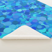 ブルードット紙吹雪毛布 シェルパブランケット (3/4)