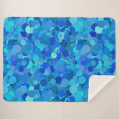 ブルードット紙吹雪毛布 シェルパブランケット (正面(横))