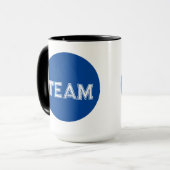 ブルードット選挙白黒コーヒーマグ マグカップ (正面左)